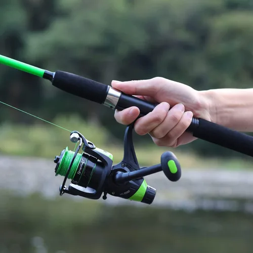 Miniatura 8 de Sougayilang Combo de Caña de Pescar y Carrete para Pesca de Bagre, Combo Giratorio de 2 Piezas, Caña de Pescar Duradera de Grafito y Blancos