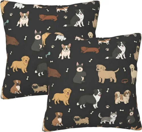 Miniatura 15 de Fiokroo Juego de 2 fundas de almohada de goma con diseño de patos de dibujos animados amarillos, fundas de almohada cuadradas para sofá, dormitorio