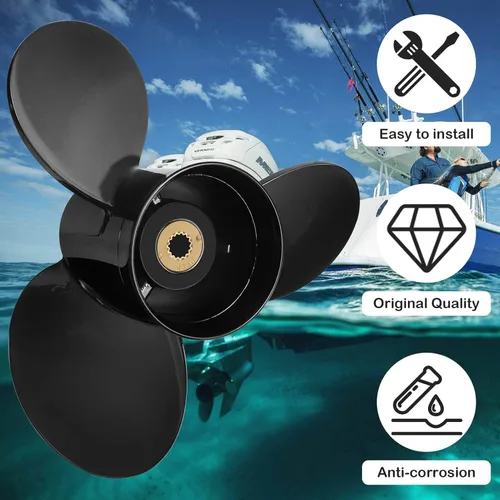 Miniatura 4 de NOVINO Hélice para barco Mercruiser Alpha One/Bravo One y motores fueraborda Mercury 135-300HP 2 y 4 tiempos, hélice de aluminio para barcos 15
