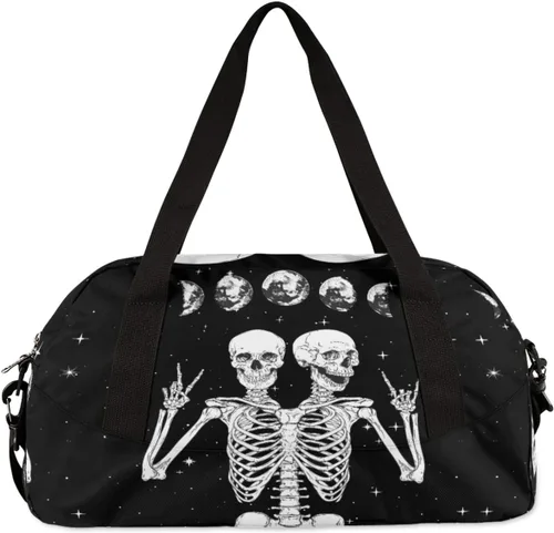 Miniatura 5 de AUUXVA Divertida bolsa de lona para niños y niñas, bolsa de baile, bolsa de gimnasio deportiva de luna espacial, bolsa de viaje para la noche, bolsa