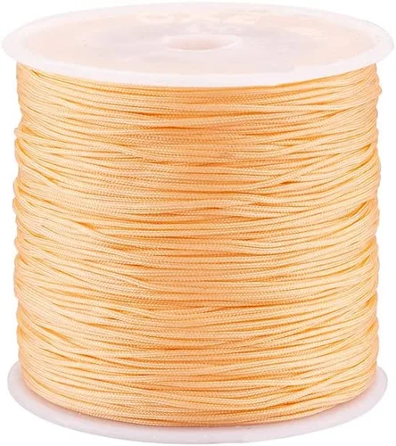 Miniatura 35 de Cheriswelry 100 yardas/rollo de cuerda trenzada de nailon de 0.031 in, color azul cielo claro, cordón de nudo chino, cuerda de cuentas