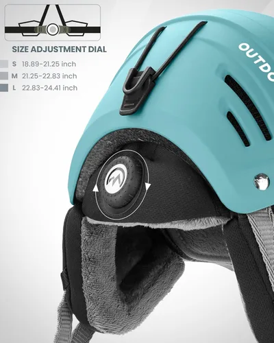 Miniatura 3 de OutdoorMaster Kelvin II - Casco de esquí para deportes de nieve, casco de snowboard para hombres, mujeres y jóvenes menta (MATTE MINT)