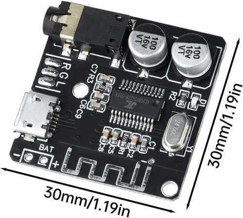 Miniatura 4 de Aideepen 5 piezas BT 5.0 módulo receptor de audio estéreo, placa decodificadora MP3 de 3.7-5V y amplificador para altavoz de coche