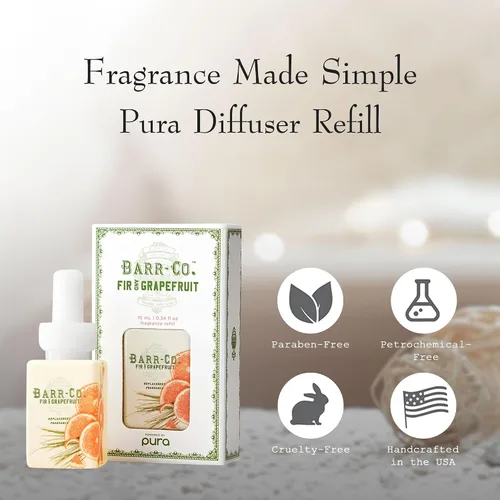 Miniatura 2 de Barr-Co. Difusor de pura, aroma de abeto y pomelo, aroma vigorizante a cítricos amaderados, fragancia totalmente natural, compatible con pura