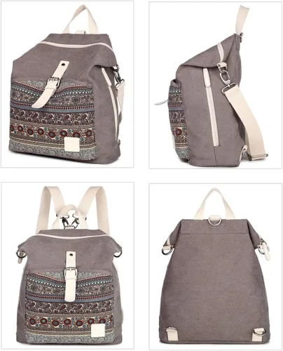 Miniatura 4 de Mochila casual y moderna para mujeres, ligera, con correas para los hombros, ideal como bolsa de viaje o mochila para el uso diario