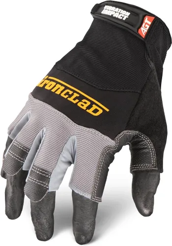 Miniatura 3 de Ironclad Guantes de trabajo para hombre MACH 5 VIBRATION IMPACT, negro y gris, paquete grande de 1 US Negro/Gris