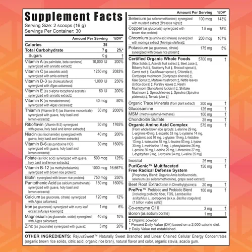 Miniatura 2 de Youngevity Beyond Tangy Tangerine 2.0 Citrus Peach Fusion Complejo multivitamínico y mineral - Hecho con alimentos naturales y integrales 8,000