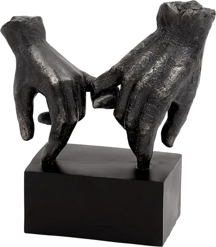 Bellaa Estatuas de mano Pinky Promise Gesture Sign Gift Modern Contemporary Affection Bond Marriage Lover Best Friend Forever Escultura de resina