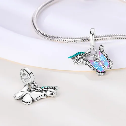Miniatura 96 de Hapour Dijes de plata de ley 925 para pulseras, collar, joyería europea, colgante de cuentas para mujeres y madres