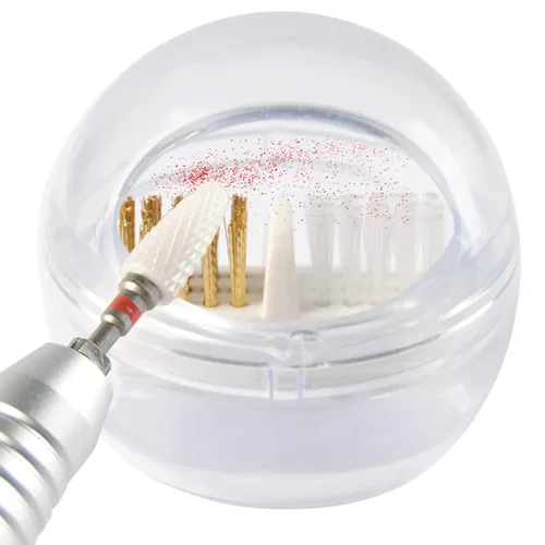 LXIANGN Brocas de uñas con cubierta transparente, alambre de nailon y alambre de acero para limpiar brocas de carburo/cerámica, diseño