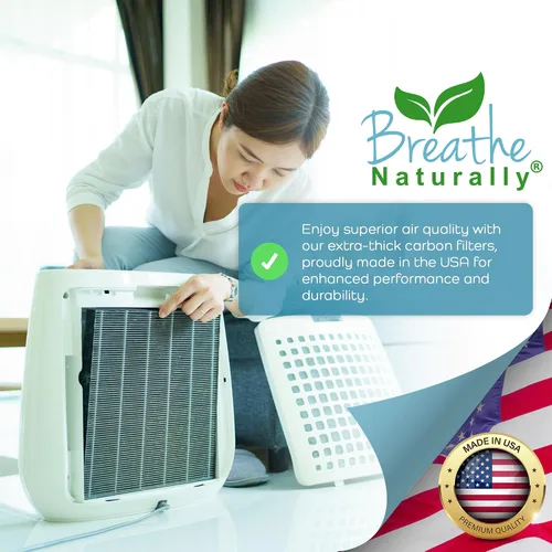 Miniatura 9 de Breathe Naturally - Filtro de carbono HEPA Hapf600 para purificadores de aire Holmes - Filtros de filtro de aire de carbono de alta eficiencia