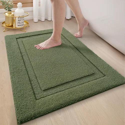 Miniatura 10 de LUMI Alfombras grandes y ultrasuaves para baño, antideslizantes con respaldo de goma, tapete de baño absorbente y lavable de secado rápido, alfombra
