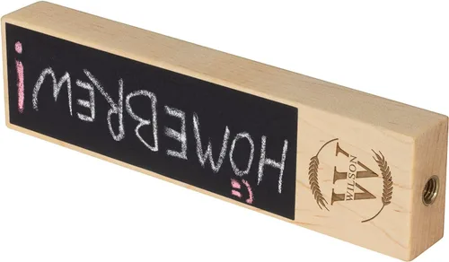 Miniatura 5 de Grifo de barra de arce personalizado de 8 pulgadas, grabado con láser, mango de cerveza personalizado con pizarra de tiza, grifo de barril mango