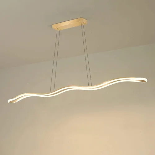 Luces colgantes lineales retro nórdicas 3000 K luz cálida para colgar en el techo, lámpara de araña de altura ajustable para comedor, isla de cocina