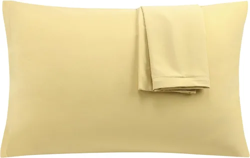 Miniatura 27 de uxcell Paquete de 2 fundas de almohada de microfibra suave serie 1800 con cremallera estándar (20 x 26 pulgadas), color dorado