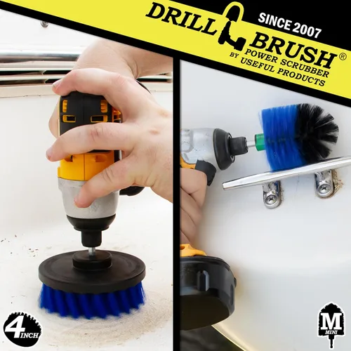 Miniatura 2 de Suministros de limpieza acuática - Cepillos de limpieza de barcos con taladro - Accesorios de limpieza de barcos - Juego de cepillos limpiador