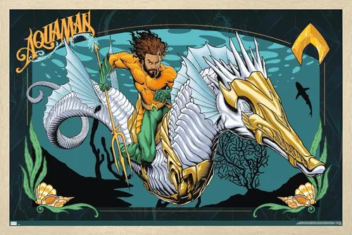 Miniatura 7 de Trends International DC Comics Movie Aquaman y el Reino Perdido - Póster de pared con ilustración de Aquaman, 14.72 x 22.37 pulgadas, versión