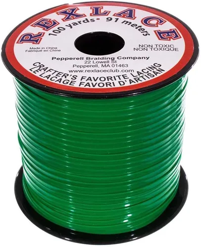 Miniatura 3 de Craft County Rexlace Plastic Craft Lace - Encaje para manualidades, 3/32 pulgadas (verde manzana)