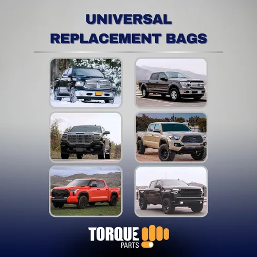 Miniatura 6 de TORQUE Paquete de 2 Resortes Neumáticos Universales Bolsa de Aire Repuesto 1/2" NPT Puerto Único Doble Fuelle Estándar 2600 libras con Línea de Aire
