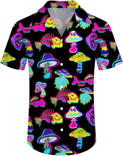 Miniatura 2 de Conjunto deportivo de 2 piezas para hombre, camisa hawaiana, pantalones cortos, camisa con botones y pantalones cortos con sombreros de pescador