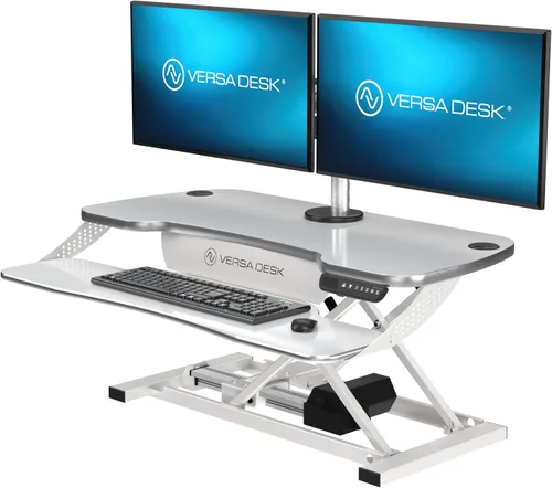 Miniatura 9 de VERSADESK PowerPro Elite - Convertidor de escritorio eléctrico ajustable de 36 pulgadas con controlador programable y concentrador USB. Aplicación