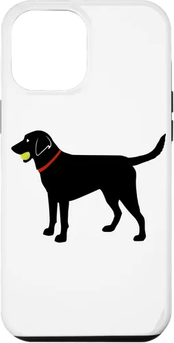 Miniatura 25 de Funda de regalo para iPhone 13 Labrador Retriever Fetch, Black Lab Play Ball Dog Lover
