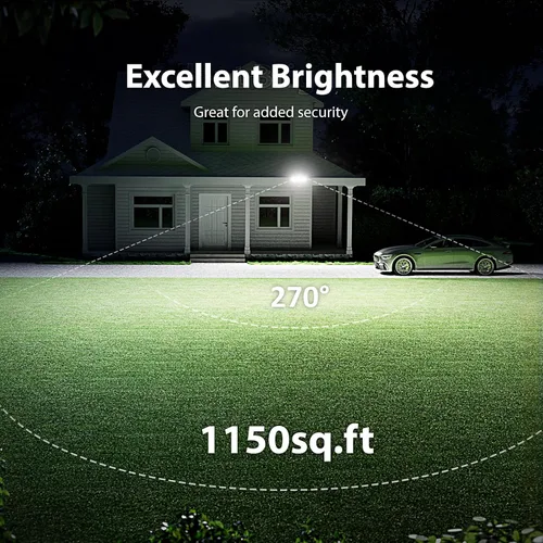 Miniatura 4 de Onforu Paquete de 2 luces LED de 75 W con sensor de movimiento para exteriores, iluminación exterior de atardecer al amanecer de 7000 lm, luz