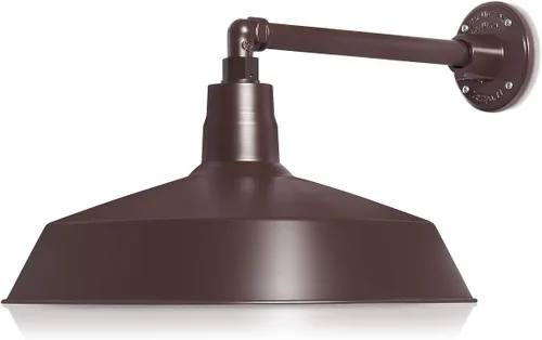 Miniatura 20 de 17 pulgadas. RLM Warehouse - Pantalla con brazo de cuello de cisne y bombilla Led A19 5000K de 9W