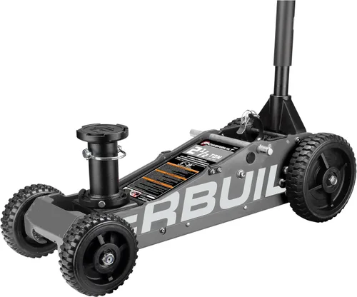 Miniatura 15 de Powerbuilt gato de garaje triple de 1360 kg, resistente para vehículos, camiones, automóviles, motocicletas, gato de transmisión, capacidad de 1.5