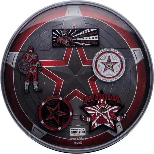 Miniatura 8 de Marvel Studios: The Falcon y The Winter Soldier - Juego de 5 pines de solapa con base de metal y esmalte con caja circular de 6.3 pulgadas
