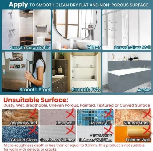 Miniatura 6 de TAILI Gancho grueso de succión de baño de acero inoxidable 304 para toalla, lufa, albornoz, soporte de ventosa fuerte patentado, gancho de pared