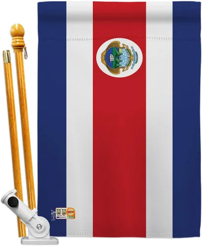 Miniatura 6 de Americana H140060 Banderas de la Nacionalidad Mundial de Costa Rica. Bandera de casa vertical decorativa de 28.0 x 39.8 in impresa en Estados