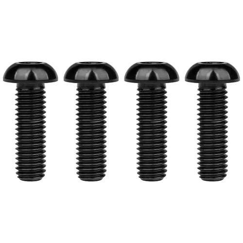 Miniatura 28 de Tornillos de cabeza de botón de titanio M8 15 20 25 30 1.378 in, paquete de 4 (M8x15mm, negro)