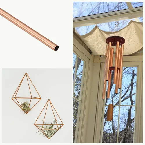 Miniatura 3 de METALLIXITY Tubo de cobre (0.118 in de diámetro exterior x 0.010 in de pared T x 7.874 in de largo), 6 piezas, tubo recto – para decoración