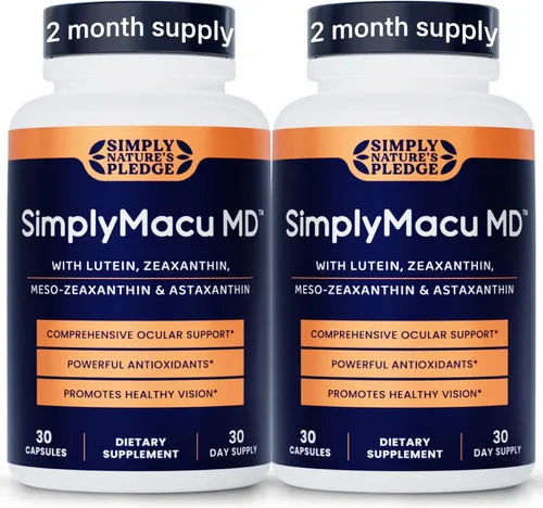 Miniatura 9 de Simply Macu MD - Suplemento avanzado de apoyo a la visión con luteína, zeaxantina, meso-zeaxantina y astaxantina, extracto de arándano, vegano, sin