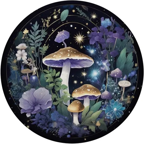 Miniatura 3 de PopSockets PopGrip estándar con cristales mágicos de bruja, estilo bohemio, color morado