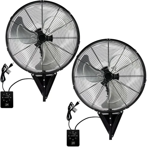 Miniatura 10 de Ventilador de pared de 20 pulgadas, ventilador de pared resistente de 7100 CFM con 3 velocidades e inclinación ajustable, ventiladores oscilantes