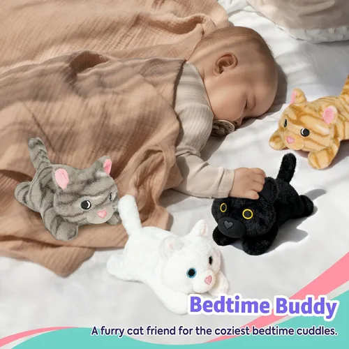 Miniatura 7 de Onsoyours Original 5 piezas de animales de peluche de gato con bebés adentro, peluche Kawaii Kiity con mamá y 4 gatitos - Lindos juguetes de peluche