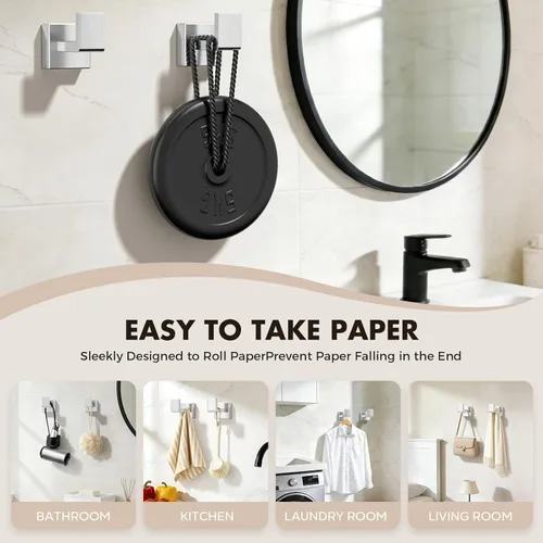 Miniatura 5 de Juego de accesorios de baño de níquel cepillado de 5 piezas, toallero de baño de acero inoxidable SUS304, juego de barras para toallas de baño
