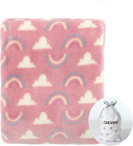 Miniatura 39 de CREVENT Manta de Felpa Sedosa y Linda para Bebé Niñas & Niños, Recién Nacidos, Bebés, Cuna, Cochecito, Silla de Paseo, Regalo Adecuado para Todas