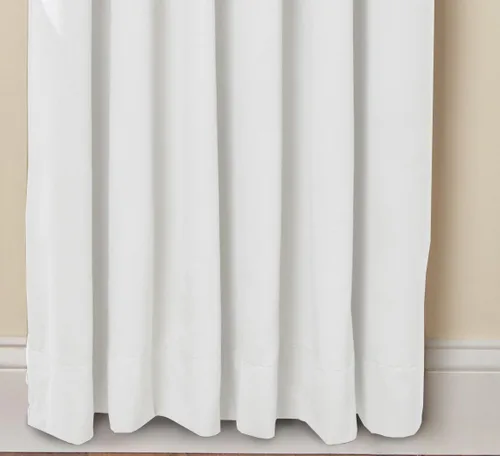Miniatura 6 de COTTON CRAFT Cortina Blanca - Panel de Ventana - Juego de 2 Cortinas - Grueso Telar de Pato de Algodón Reversible con Pestaña Superior para Ventana