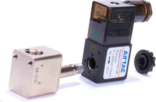 Miniatura 3 de Control fluido AirTAC 2V025-08 1/4" PT DC12V 2/2 de la válvula electromagnética manera normalmente cerrada