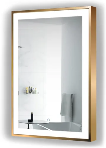 Miniatura 5 de Krugg Soho Espejo LED enmarcado para baño Espejo de tocador iluminado incluye atenuador y desempañador Montaje en pared vertical u horizontal