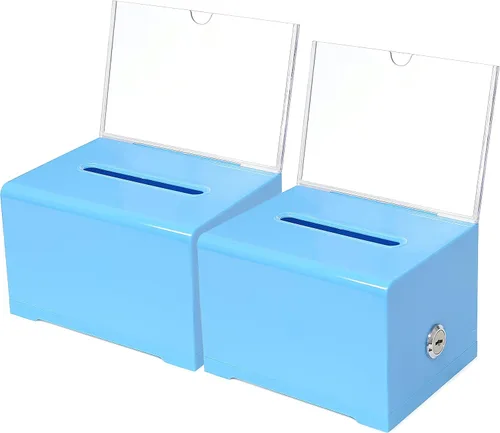 Miniatura 9 de Boleta de colección de donaciones, boletín y dibujo, votación o comentario, caja de sugerencias de oficina y recaudación de fondos, 6.25 x 4.75 x 4