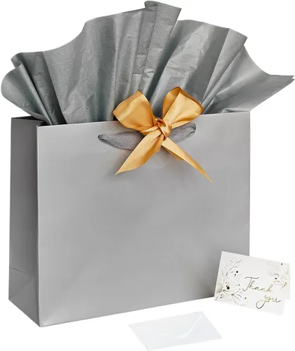 Miniatura 4 de ANFENG Regalo de recuerdo de cumpleaños negro, bolsa vintage de papel para mujeres, mamá, aniversario, novedad, fiesta, bolsas de papel, idea