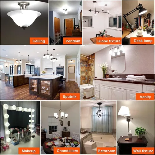 Miniatura 9 de Bombilla LED E12 Regulable de 2W Equivalente a Bombilla de 25 Vatios Luz Diurna 4000K T6 T6.5 E12 Bombilla de Candelabro de 25 Vatios para 2W = 25W