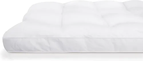 Miniatura 4 de SERTA Down Illusion - Cubrecolchón suave hipoalergénico de 2 pulgadas con parte superior de almohada, ajuste simple, individual, color blanco