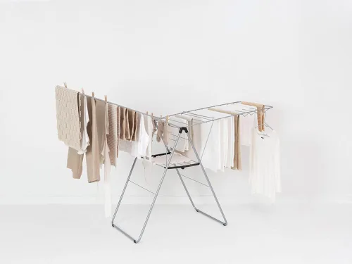Miniatura 13 de Brabantia HangOn - Tendedero de ropa 82 pies (82.0 ft) Gris metálico Soporte grande para ropa interior con 2 alas plegables y ganchos