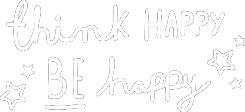 Miniatura 6 de Decaltor Think Happy Be Happy - Calcomanía para pared, con texto en inglés "Think Happy Be Happy" (texto en inglés) con texto en inglés "Think Happy
