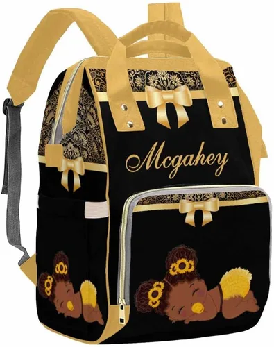Miniatura 3 de Artsadd Bolsa de pañales con foto personalizada para mamá, mochila personalizada con correas para cochecito, bolsa de hombro de viaje grande, bolsa